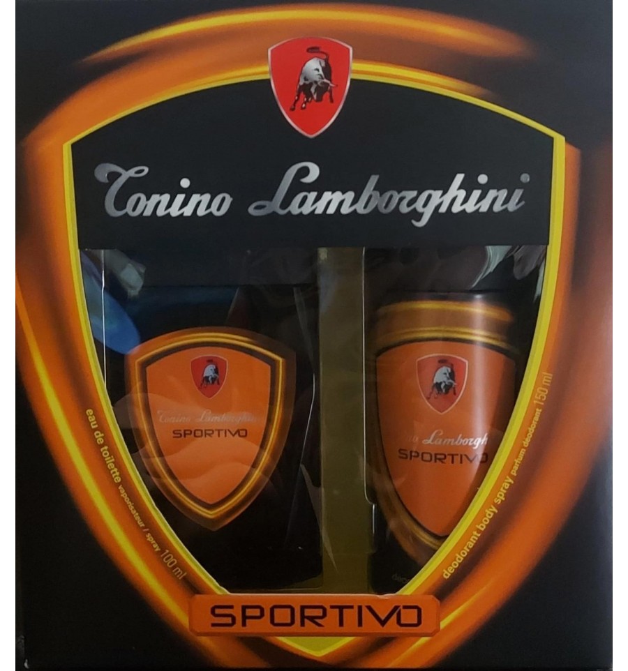 TONINO LAMBORGHINI SPORTIVO EDT 100 ML SPRAY + DEO SPRAY 150 ML - Cosmetics  & Co