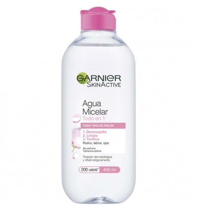 GARNIER AGUA MICELAR TODO EN UNO 400ml TODO TIPO DE PIELES