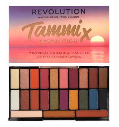 REVOLUTION Tammi X Tropical Paradise paleta 23 sombras de ojos