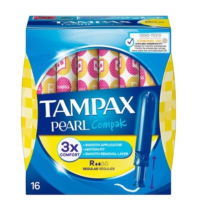 TAMPAX PEARL COMPACK REGULAR 16 UNIDADES