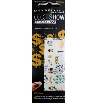 MAYBELLINE COLOR SHOW NAIL TATTOOS 03 FINANCIAL DISTRICT 20 TATTOS