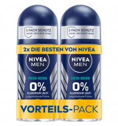 NIVEA MEN FRESH OCEAN 0 % ALUMINIUM DEO ROLLON 2 X 50 ml