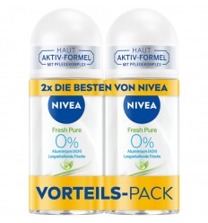 NIVEA FRESH PURE 0 % ALUMINIUM DEO ROLLON 2 X 50 ml