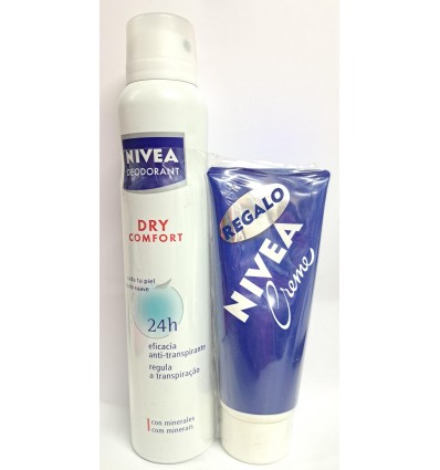 NIVEA DRY COMFORT DEO SPRAY 200 ml + NIVEA CREMA 100 ml