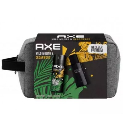 AXE WILD MOJITO EDT 100 ml SPRAY + DEO SPRAY 150 ml + NECESER