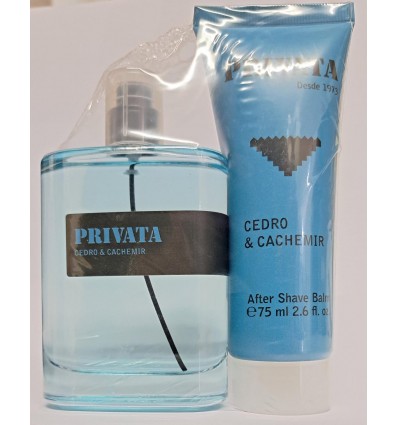 PRIVATA CEDRO & CACHEMIR EDT 75 ml SPRAY + AFTER SHAVE BALM CEDRO & CACHEMIR 75 ml