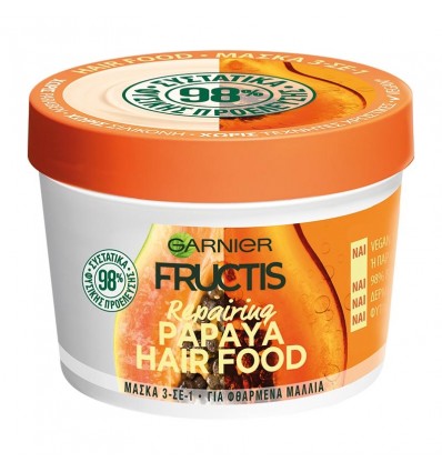 FRUCTIS HAIR FOOD PAPAYA MASCARILLA REPARADORA 390 ml