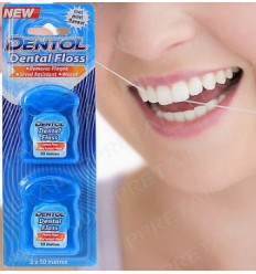 DENTOL DENTAL FLOSS 50 METROS X 2 UNIDADES