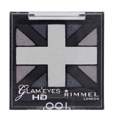 RIMMEL GLAM EYES HD QUAD SOMBRAS DE OJOS 001 BLACK CAB 2.5 g