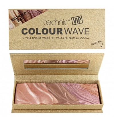 TECHNIC VIP PALETA OJOS Y MEJILLAS COLOUR WAVE BRONZED BAE 18,5 g Ref. 27719