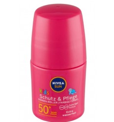 NIVEA SUN KIDS PROTECTOR SOLAR ROLLON SPF 50 COLOR ROSA 50 ml