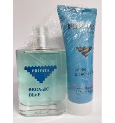 PRIVATA ORGANIC BLUE EDT 75 ml SPRAY + AFTER SHAVE CEDRO & CACHEMIR 75 ml