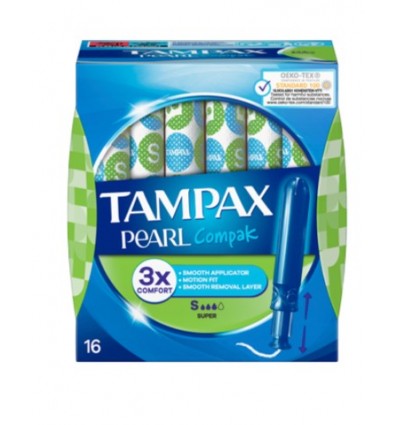 TAMPAX PEARL COMPACK SUPER 16 UNIDADES