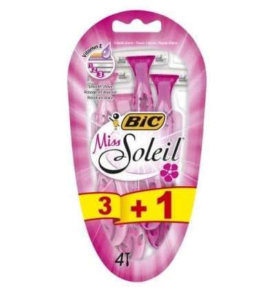 BIC MISS SOLEIL MAQUINILLA 3 HOJAS 3 + 1 UNIDADES