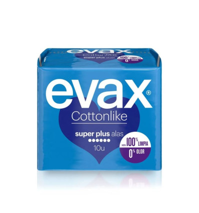 EVAX COTTONLIKE COMPRESA SUPER PLUS ALAS 10 unidades