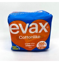 EVAX COTTONLIKE COMPRESA SUPER ALAS 12 unidades