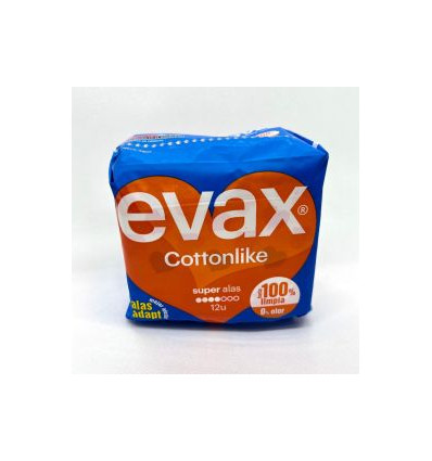 EVAX COTTONLIKE COMPRESA SUPER ALAS 12 unidades