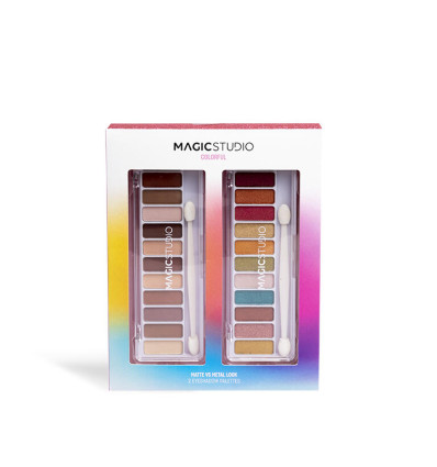 MAGIC STUDIO COLORFUL MATTEvsMETAL EYESHADOW PALET R 56189