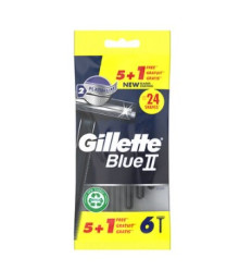 GILLETTE BLUE II 5 + 1 MAQUINILLAS DE AFEITADO DESECHABLES