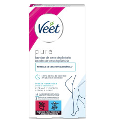 VEET PURE BANDAS DE CERA DEPILATORIAS CORPORAL 16 unidades