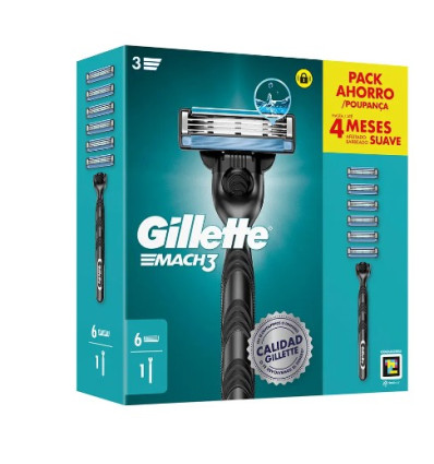 GILLETTE MACH 3 PACK MANGO + 6 RECAMBIOS