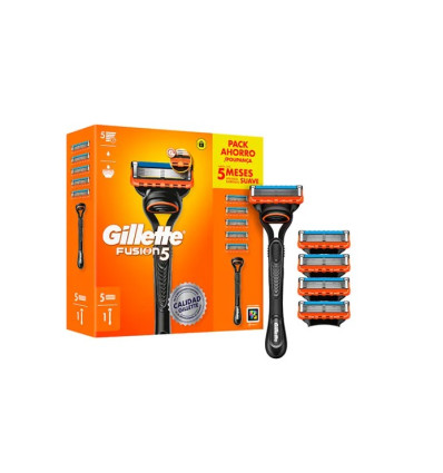 GILLETTE FUSION 5 PACK MANGO + 5 RECAMBIOS