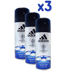 3 x ADIDAS CHAMPIONS LEAGUE DEO spray 150 ml ARENA Edition