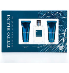 TITTO BLUNI UOMO EDT 75 ml SPRAY + AFTER SHAVE BLAM 75 ml + GEL 75 ml