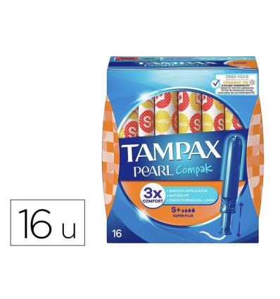 TAMPAX PEARL COMPAK SUPER PLUS 16 UNIDADES