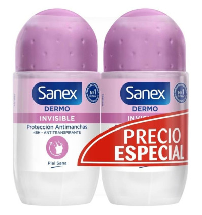 SANEX DERMO INVISIBLE DEO ROLLON 2 X 50 ml