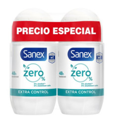 SANEX ZERO % EXTRA CONTROL DEO ROLLON 2 X 50 ml