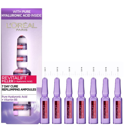 LOREAL REVITALIFT FILLER AMPOLLAS HIALURÓNICAS 7 X 1.3 ml