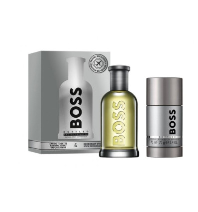 HUGO BOSS BOTTLED EDT 100 ml SPRAY + DE STICK 70 g edition voyage