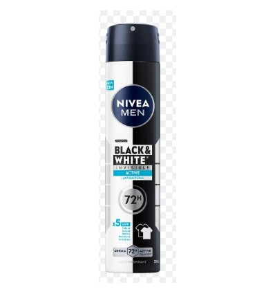 NIVEA MEN BLACK & WHITE INVISIBLE ACTIVE 72H DEO SPRAY 200 ml