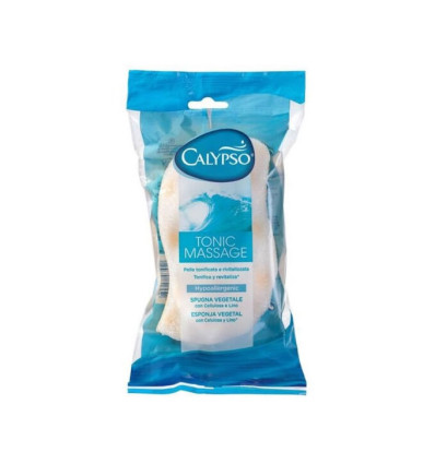 CALYPSO ESPONJA VEGETAL CON CELULOSA Y LINO TONIC MASSAGE 2 unidades