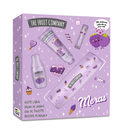 THE FRUIT COMPANY MORAS ACEITE LABIAL + EDT + CREMA DE MANOS + NECESER