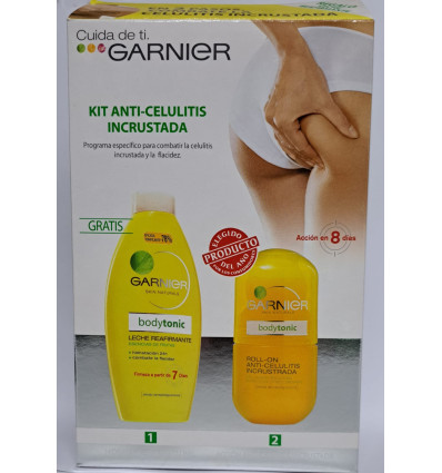 GARNIER BODYTONIC ROLLON ANTI-CELULITIS INCRUSTADA 125 ml + BODYTONIC LECHE REAFIRMANTE 250 ml