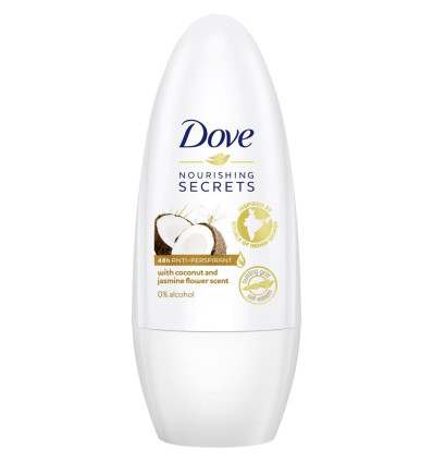 DOVE DEO ROLLON COCONUT & JASMINE 0 % ALCOHOL 50 ml